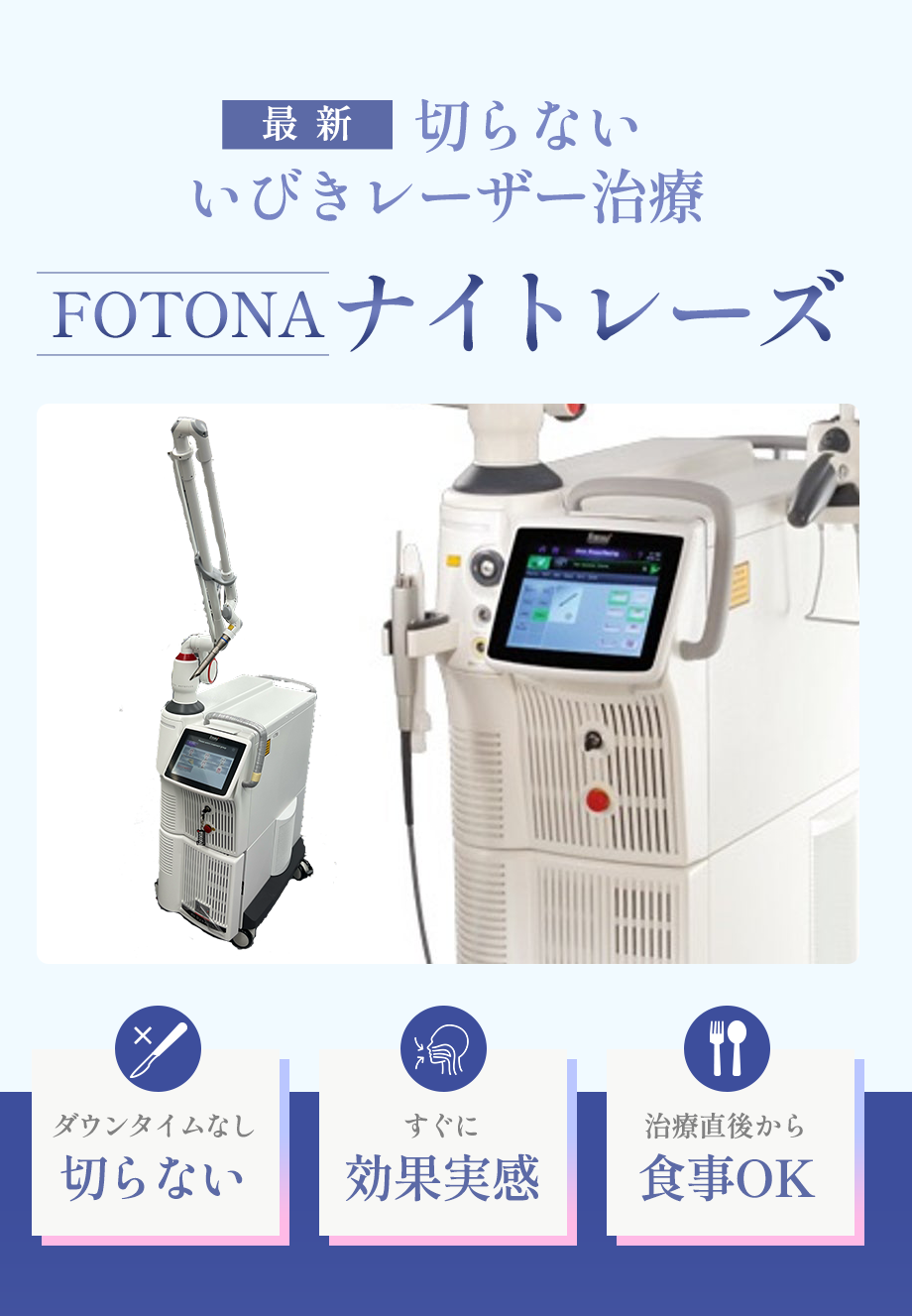 最新いびきレーザー治療　FOTONAナイトレーズ